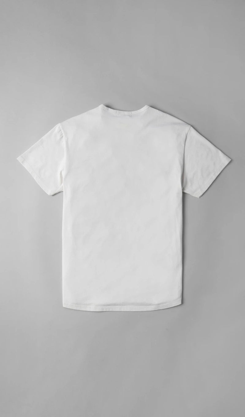 Pima Curved Hem Tee -  White Reactive
