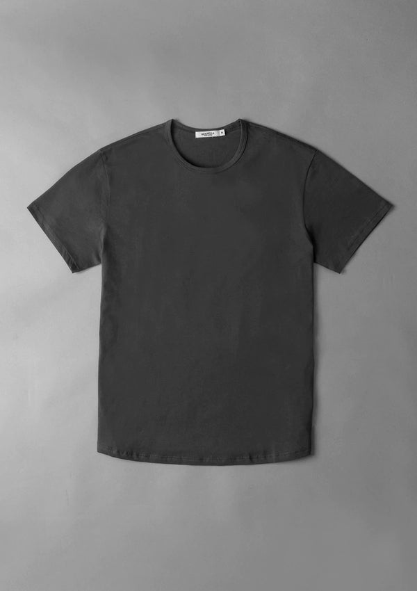Pima Curved Hem Tee -  Dark Shadow